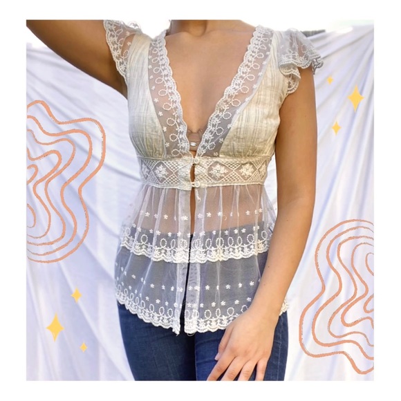 Rhapsody Tops - ꧁DAINTY LACE TOP꧂